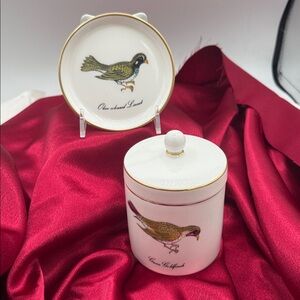 Wedgwood Bone China Lidded Candy Jar featuring the "Birds of the World" Design